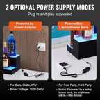 VEVOR LED Lighted Liquor Bottle Display, 2 Tiers 30 Inches, Supports USB, Illuminated Home Bar Shelf with RF Remote & App Control 7 Static Colors 1-4 H Timing, Acrylic Lighted Shelf for 16 Bottles