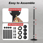BATTIFE Plastic Stanchion Posts with Three Black Velvet Ropes and Weighted Rubber-Plastic Base, Crowd Control and Queue Management Barrier Poles for Party, Event, Red Carpet (4 Pack)
