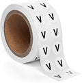 1000pcs Letter V Stickers, 0.5" Letter Sticker Dot Labels for Organization, Inventory, 1000/roll