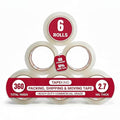Tape King Clear Packing Tape - 60 Yards Per Roll (Pack of 6 Rolls) - Stronger & Thicker 2.7mil, Heavy Duty Adhesive Industrial Depot Tapes for Moving Packaging Shipping, Office & Storage