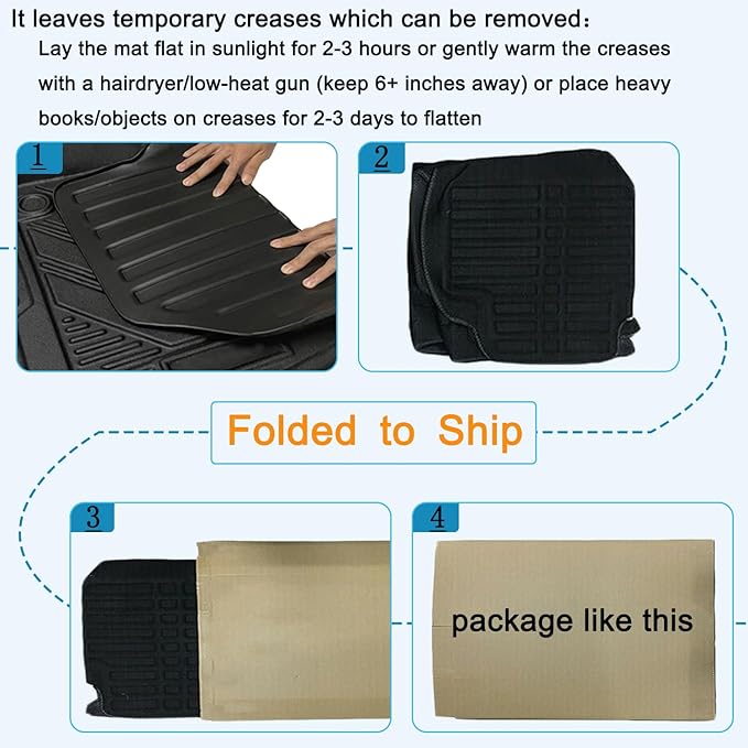 Aiqiying Floor Mats Compatible with Ford Escape 2020-2025 Models，All Weather Carpet Liners Waterproof Durable Custom-Fit Front Rear Full Set Protection TPE Accessories