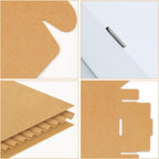 Corrugated Mailer, Pack of 50, Small Shipping Box, White box (6x4x2)