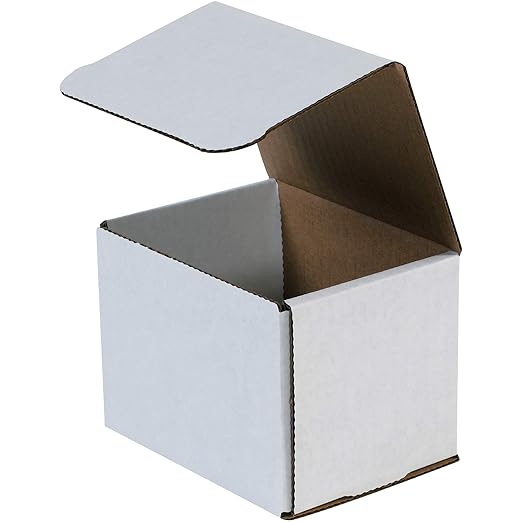 Box USA BM544 5"L x 4"W x 4"H, White (Pack of 50)