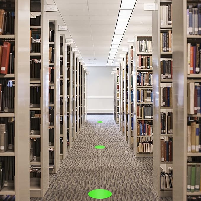 500 PCS Dot Sticker Tape 2" Inch Round Color Coding Labels Removable Writable Circle Floor Decal for Marking Organizing Social Distancing Fluorescent Green
