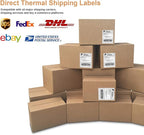 2 Stack Fanfold Direct Thermal Labels 4 x 6 Inches, Shipping Address Label with Perforations for Thermal Printer, Strong Adhesive & Smoothly Printing (2000 Sheets)