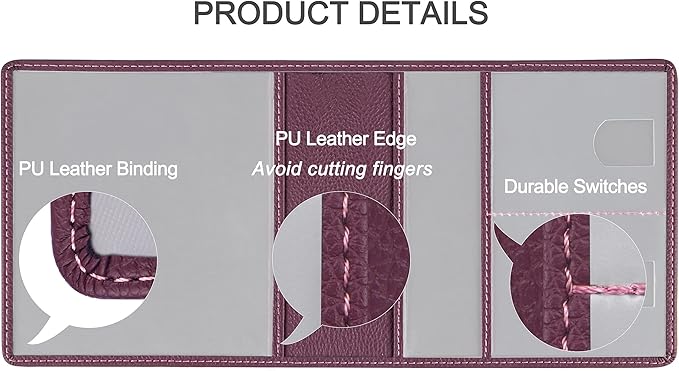 Car Registration and Insurance Holder, Premium PU Leather Vehicle Glove Box Car Organizer Men Women Wallet Accessories Case for ID, Driver's License - Purple