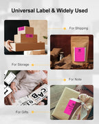 Phomemo 4x6 Thermal Label Printer Paper - 500 PCS Rose 4"x6" Fan-Fold Shipping Supplies Labels - Water/Oilproof Label Stickers - Permanent Adhesive Mailing Labels Paper for Thermal Printer