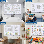 Premium 60"x 36" Multipurpose Magnetic Dry Erase Board with Aluminum Frame | Versatile Wall-Mounted Whiteboard with Pen Tray for Enhanced Office and Classroom Presentations & Collaborations