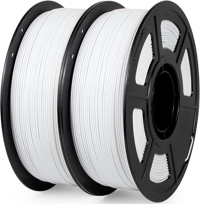 iSANMATE ASA Filament 1.75mm Bundle 2KG (4.4lbs), UV & Weather Resistant 3D Printer Filament Perfect for Outdoor Functional Parts, White+White