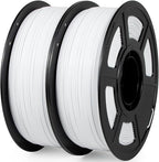 iSANMATE ASA Filament 1.75mm Bundle 2KG (4.4lbs), UV & Weather Resistant 3D Printer Filament Perfect for Outdoor Functional Parts, White+White