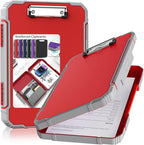 Thicker Clipboard with Storage, Internal Pen Pouch Included, A4 / Letter Size, Reinforced Contractor Clipboard Attached Capacity, Durable Sturdy Clip Boards 8.5x11 with Dual Clip for Outdoor