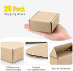 Ellbest 20pcs Mini Packing Boxes, Kraft Paper Boxes, 1.5 mm Thick for shipping, Storaging Small items, 3.38 * 3.38 * 1.53 inches Kraft Brown Boxes for Storage
