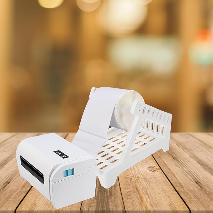Plastic Shipping Label Rack Holder for Compatible with Thermal Barcode Printer Desktop Convenient Easy Assembly Shipping Label Stand for Office and Business Use