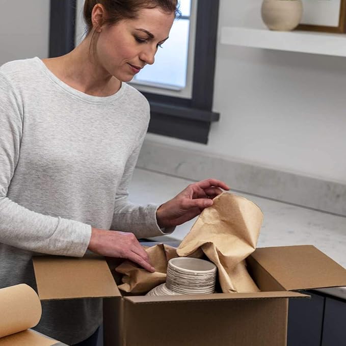 Kraft Wrapping Paper Roll,100 Feet Recycled Kraft Paper for Packing, Moving, Gift Wrapping, Postal, Shipping, Parcel, Wall Art, Crafts, Bulletin Boards, Floor Covering(11 inch x 100 Feet ) (Kraft)