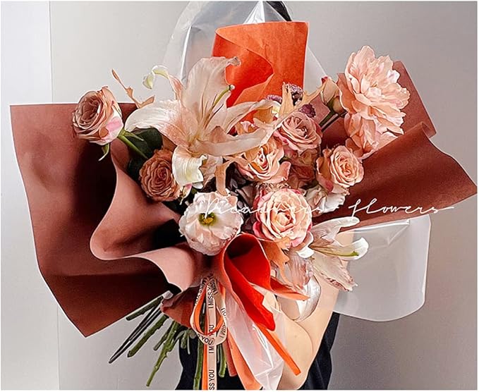 FWSA WRAPS Floral Wrapping Paper for Bouquets Waterproof Korean Paper for Flowers Gift Packing (Color 13)