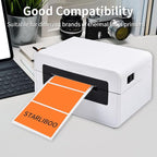 STARLIBOO 3x2 inch Color Direct Thermal Label Stickers for Shipping, Barcode, Address, Compatible with Rollo Label Printer & Zebra Desktop Printers (Orange)