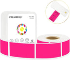 1x2 Inch Thermal Labels,500PCS Rectangle Stickers,Waterproof Removable Blank Stickers for Address,Jars,Freezer Containers & Pantry Organization,Fluorescent Pink