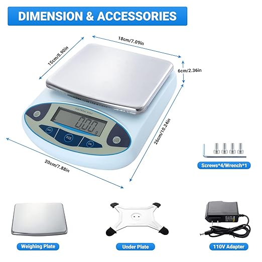 FOUR E'S SCIENTIFIC Lab Scale 5000gx0.01g High Precision Laboratory Analytical Balance Scale 0.01g Accuracy Science Scale Jewelry/Kitchen Scale