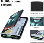 Clipboard with Storage Box & Pen Holder,Heavy Duty Clip Boards 8.5x11 for Nursing,High Capacity,School & Office Supplies,Dragon Castle Fire