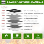 Fireproof Document Bag - with 5200°F Heat Insulated, Waterproof Fireproof Bag with Zipper, Fireproof Money Bag for Cash/Documents/Valuables, Fire bag (Green, 11"x7.7")