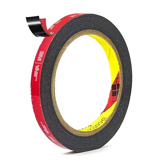 Double Sided Tape Heavy Duty Mounting Tape Strong Adhesive Tape Waterproof Foam Tape Picture Hanging Strips for LED Strip Light Indoor and Outdoor (0.39in X 10ft)