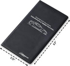 Andalus Auto Registration & Insurance Card Holder Pack of 2, Waterproof Essential Car Registration Holder with Hook & Loop Closure, Perfect for Every Vehicles Glove Boxes (Black - 9.5" x 5.15")
