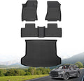 Hutisya-Floor Mats & Cargo Liner Set Fit for Infiniti QX50 2025-2019 / Infiniti QX55 2022-2025 All Weather Protection Anti-Slip & Durable TPE Full Set Liners Automotive Accessories-Black