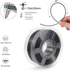 iSANMATE ASA 3D Printer Filament 1.75mm 2KG (4.4lbs), UV & Weather Resistant 3D Printer Filament Perfect for Outdoor Functional Parts, Black+White