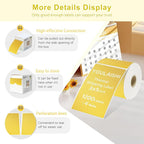 3 X 5 Inch Printable Waterproof Rectangle Color Coding Labels, 300 Per Roll Adhesive Color Coding Stickers for Bar-Codes, Address, Small Business Labeling, Gold