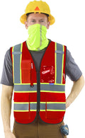 AYKRM 11 color High Vis Reflective Safety Vest for Women Men Security Pocket Zipper