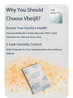 5 Gram (100 Pack) Color-Indicating Silica Gel Packets, Each 5 Pack Individually Sealed, Food Grade Desiccant - Rechargeable Moisture Absorbers for Food Storage, Electronics, 3D Filament & Safes
