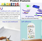 Magnetic Whiteboard Wall Arch Decal 39.3"x17.5" Adhesive Magnetic Dry Erase White Board Sticker with 36 Magnet Letter Removable Contact Paper Peel and Stick Whiteboard Wallpaper Roll