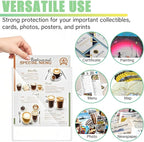 12PCS 6" x 9" Clear Rigid Card Sleeves – Waterproof Hard Plastic Protectors for Postcards, Prints, Photos, Trading & Sports Cards – Top Load Jumbo Sheet Holders