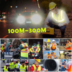 YOWESHOP High Visibility Safety Vest Custom Your Logo Protective Workwear 5 Pockets With Reflective Strips Outdoor Work Vest (2XL, Navy Blue Luminous)