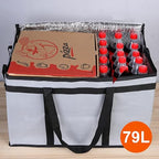 Bodaon 3-Pack Insulated Food Delivery Bag for Hot and Cold Meal, XXX-Large Grocery Tote Insulation Bag for Catering, Large Pizza Warmer, Cooler/Thermal Bags, Grey