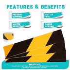 2 Inch x 660 FT Black & Yellow Floor Marking Tape, High-Visibility & Adhesive Hazard Tape for Caution & Aisle Marking, Caution Warning Safety Stripe Tape Roll for Walls Steps Pipes Equipment