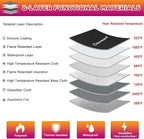 Fireproof Bag for Cash & Documents - A4 (11x13.3") Waterproof Fireproof Document Bag, 4200℉ Resistant, Reflective, Secure Protection for Valuables