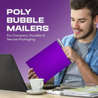 Purple Poly Bubble Mailers 7.25x12 inch #1 | Self Seal Padded Envelopes | Cushioned Bubble Mailer | Usable Size 7.25x11 | WaterProof | Lightweight mailing Shipping Bags | 200 Pack Bulk