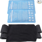 Ice Packs, Ice Packs for Injuries Reusable, Cold Packs for Injuries, with Wrap, Flexible Therapy, Soft Gel Pack, Cold Compress for Pain Relief, Blue