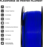 FLASHFORGE PLA Filament 1.75mm, 3D Printer Filament 1kg (2.2lbs) Spool, Dimensional Accuracy +/- 0.02mm, 3D Printing Filament Easy to Use and Fits for Most FDM 3D Printers (Blue)