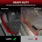 LASFIT Floor Mats for Cadillac XT4 2019-2025, All Weather TPE Custom Fit Automotive Floor Mats for Cars, 1st and 2nd Row Car Floor Mats Full Set for Cadillac XT4 Accessories, 3 PCS, Black