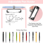 Small Clipboard with Storage, A5 Clipboards with Pen Holder, Half Letter Clip Boards 6x9 Mini Plastic Clipboard with Low Profile Clip for Classroom, School, Office Supplies (Light Pink)