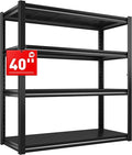 Raybee 40" W Garage Shelving, Storage Shelves 56.9" H, Metal Shelving Heavy Duty Load 1600LBS, Adjustable Metal Shelves for Storage Pantry Kitchen 40" W x 19.1" D x 56.9" H