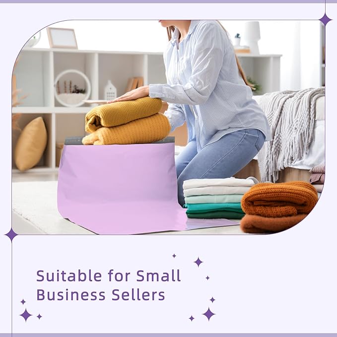 Fuxury Extra Large Poly Mailers 24x36" 25 Pcs, 2.5mil Bulk Shipping Bags for Clothing,Strong Adhesive Shipping Envelopes,XL Heavy Duty Poly Mailing Bag for Business,Light Purple