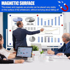Large Rolling White Boards on Wheels 60 X 48 Magnetic Dry Erase Board with Stand, Double-Sided Mobile Whiteboard with Stands, 5' x 4' White Board with Eraser & Marker & Magnet & Calendar