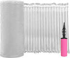 Bubble Cushioning Wrap Roll for Packing 12"x328' Inflatable Bottle Shipping Package Large Air Pillows for Shipping & Moving Heavy Duty Space-saving Packing Material for Fragile Items, 55um