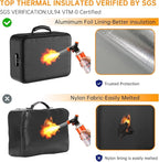 DocSafe 5200°F Document Organizer with Lock,Upgraded Heat Insulated Fireproof＆Waterproof Box 8 Layers File Organizer,Portable Home Travel Safe Storage for Important Documents, Files and More