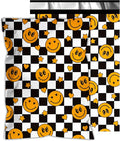 Poly Mailers 12x15.5 Inch 50 Pcs - Smiles Checkerboard Printed Shipping Bags,Waterproof and Tear Resistant Mailing Envelopes, Self-Sealing Packaging Bags for Small Business