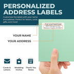 Personalized Return Address Labels - Custom Address Stickers on Sheets (50-1000 Labels) (Black and White)