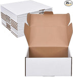 9x6x4 Inches Shipping Boxes Set of 15,White Corrugated Cardboard Box Literature Mailer for Small Business, Literature Mailer Box Packaging Supplies